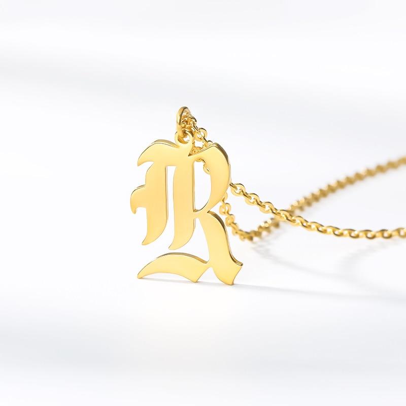 Women Gold Chain Letter Necklace Stainless Steel Perfect Gift For Girls Luxury Jewelry Style