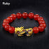 Obsidian Stone Beads Bracelet For Men and Women Unisex Wristband Gold Black Pixiu Wealth and Good Luck Bracelet Design