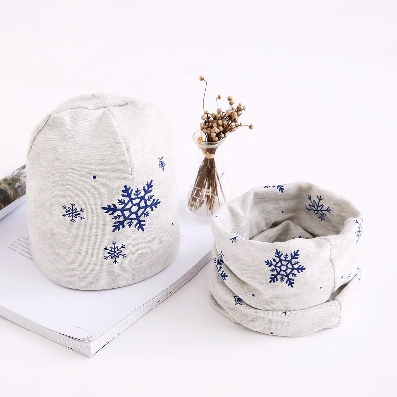 Star Print Cotton Hat And Scarf  Baby Beanie Kids Caps Children's Accessories In Modern New Design For Boys and Girls