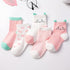 Luxury Modern 5pair Socks Set Kids Soft Cotton Socks Baby Cute Cartoon Warm Dots Fashion Sport Socks For Firls and Boys Kids