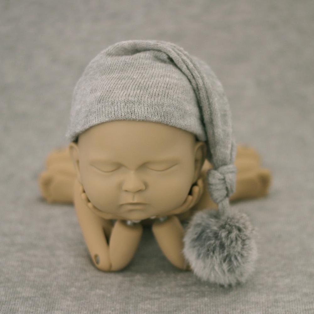 Modern Newborn Photography Props Knit Cap With Fur Ball For Newborn Baby Cap Great For Photo Studio Photography Props Cap Beanie Baby