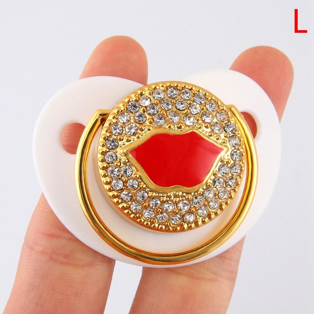 Diamond Luxury Modern Cartoon Eye Baby Pacifier Bling Newborn Kids Baby Boys Girl Nipples Silicone Pacifier For Baby