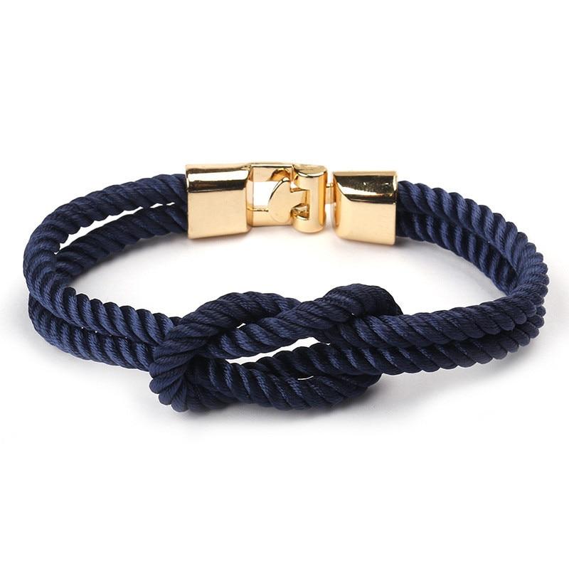 Modern Elegant Multi-Layer Concentric New Knot Braided Nylon Rope Men Anchor Amazing Bracelet Charm Couple Bracelets For Women Navy Jewelry Friendship