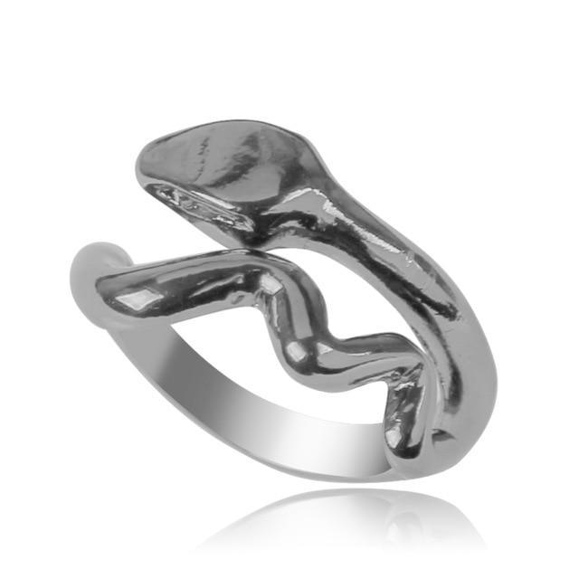 Fashion Retro Exaggerated Spirit Snake Ring Personality Punk Wind Snake-Shaped Nightclub Style  Ring For Women and Girs Student Trend Jewelry Design