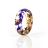 Luxury Handmade Resin Forest Dried Flowers Gold Foil Inside Resin for Women Engagement Wedding Rings In Stylish Style