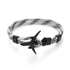 Elegant Modern Fashion Black Anchor Luxury Bracelets For Men And Women Charm Rope Chain Couple Bracelet Metal Airplane Leather Hooks Homme Jewelry