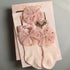 4PCS/SET Newborn Baby Girl Socks Ankle Princess Anti Slip Socks+Headband+Hair Pin For Baby