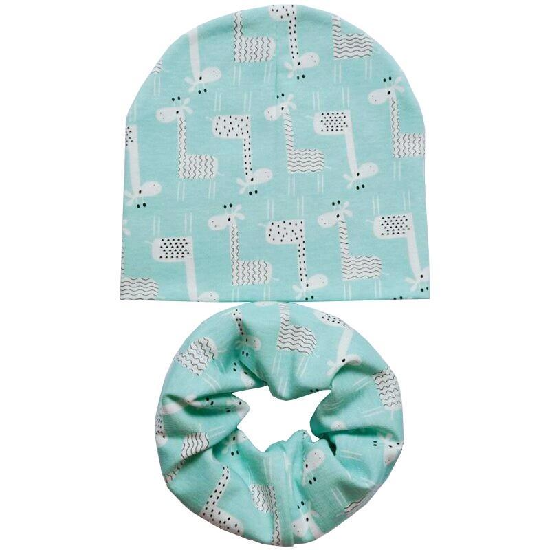 Modern Cartoon Cotton Baby Hat Winter Baby Girls Hat Newborn Boys Hats Kids Cap Scarf Set Children Beanies For Kids With Scarf