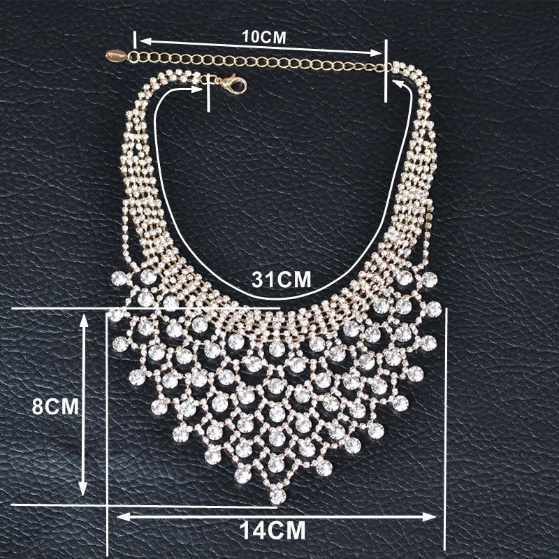 Wedding Necklaces Party Accessories Elegant Luxury Bridal Jewelry Sparkling Rhinestone Accessories For Woman