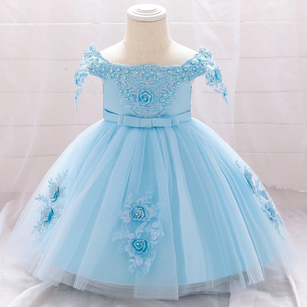 Luxury Modern Designer Toddler Baby Girl Infant Princess Lace Tutu Dress Baby Girl Wedding Dress Kids Party Dress