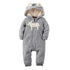 Modern Popular Fashion Newborn One Piece Fleece Hooded Jumpsuit Long Sleeved Baby Body suits Romper For Girls and Boys Kids