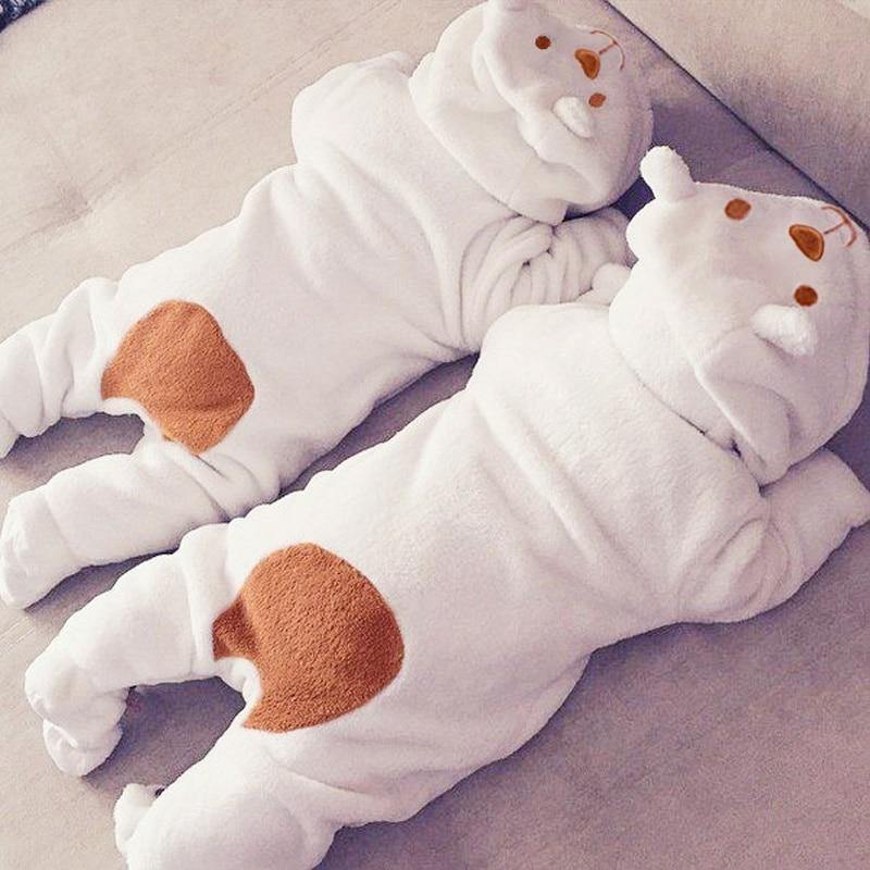 Luxury Modern Newborn Baby Boy/Girl Clothes Long Sleeve Hoddies Bear Zipper Baby Romper Clothes Autumn Winter Season For Kids and Baby