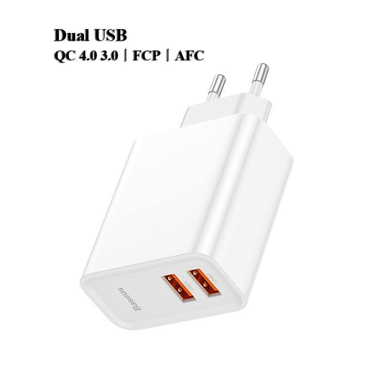 Dual Fast Charger 30W Support Quick Charge 4.0 3.0 Phone Portable USB C PD Charger