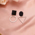 New Fashion Round Dangle Drop Korean Earrings For Women In Geometric Round Heart Gold Earring Wedding Elegant Style