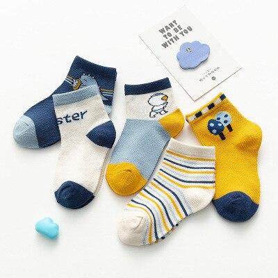 5Pairs Newborn Cotton infant Anti-slip floor socks for Boys/Girls Cute Cartoon animal Baby Toddler Socks For Baby and Kids