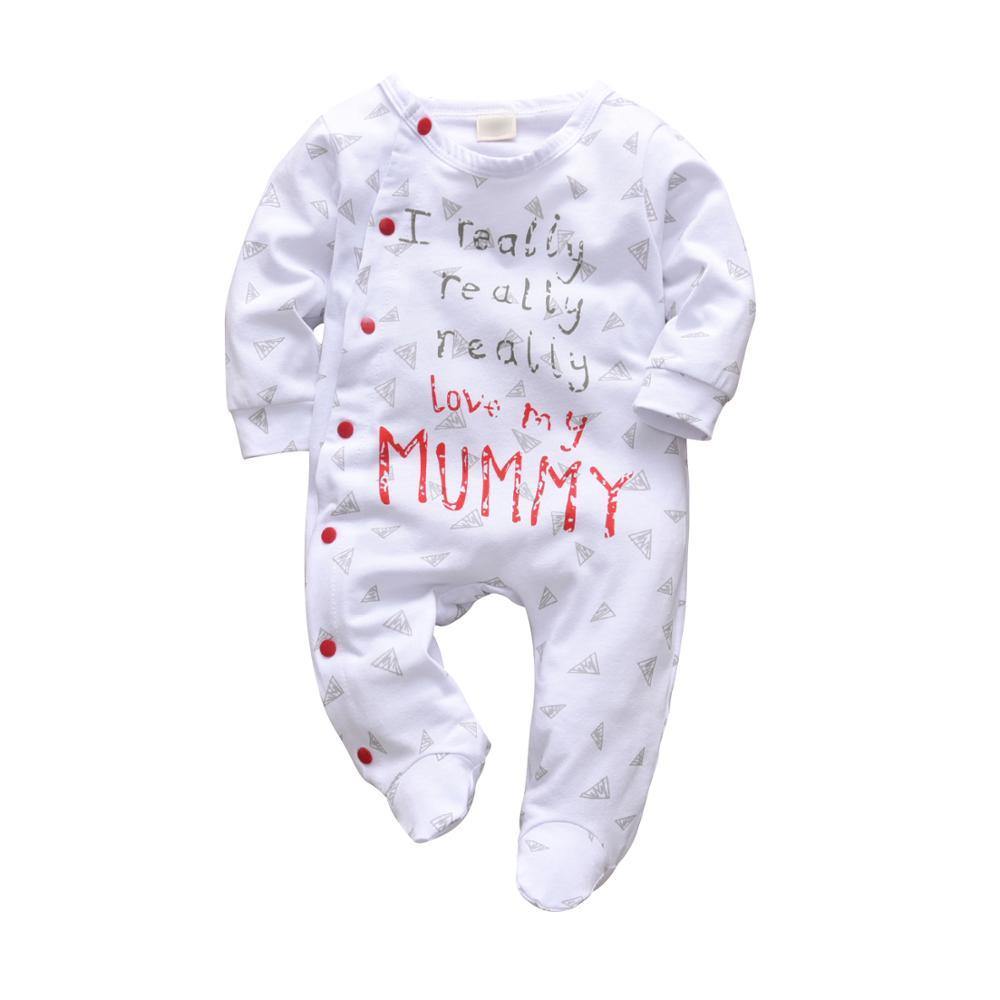 Modern Printed Baby Boys and Girls Romper Cotton Long Sleeve Jumpsuit for Infant Clothing Newborn Baby Kids