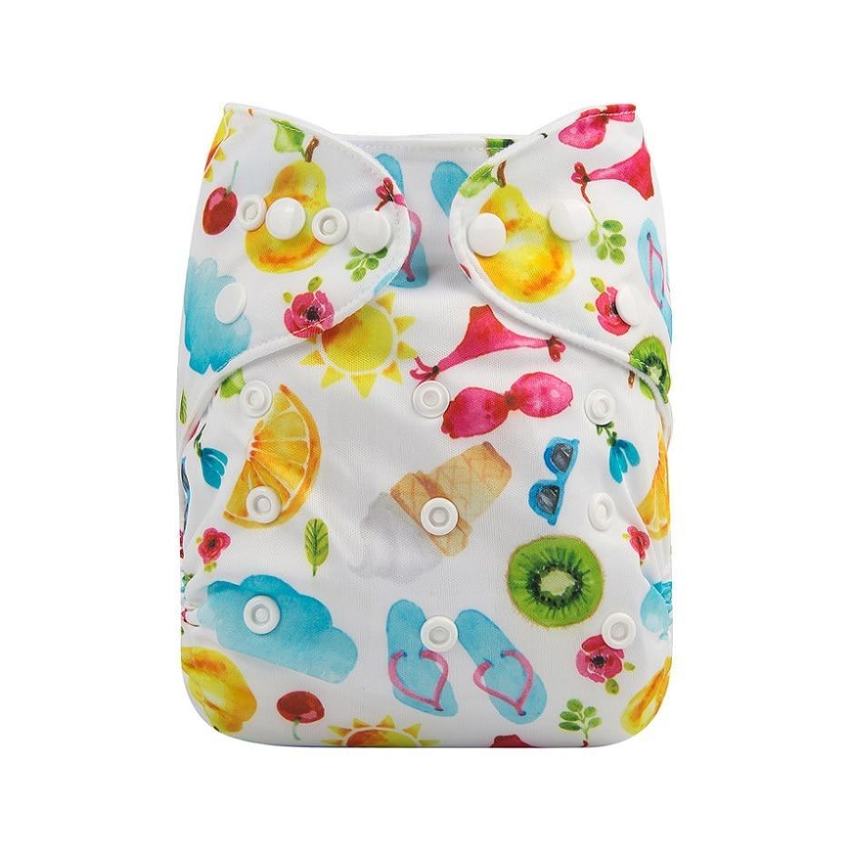 Baby One Size Fits All Reusable Baby Cloth Diaper with  Microfiber Insert Diaper For Baby Boys and Baby Girls In Modern New Printed Design