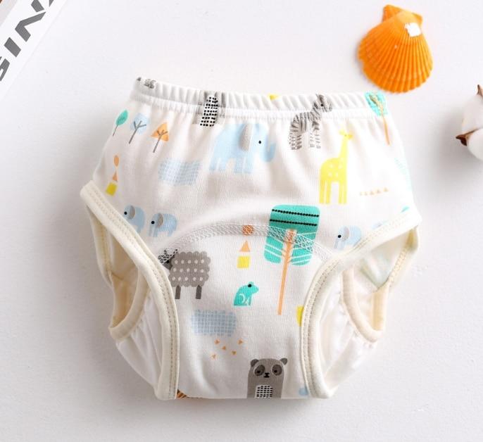 8-layer Pants Baby Diapers Reusable Training Pants Washable Cloth Diapers Waterproof Pants Nappies  With Leak-proof Side