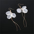 Luxury Modern Trend New Korean Retro Asymmetric Butterfly Imitation Pearl Earrings Fashion Round Flower For Women and Girls