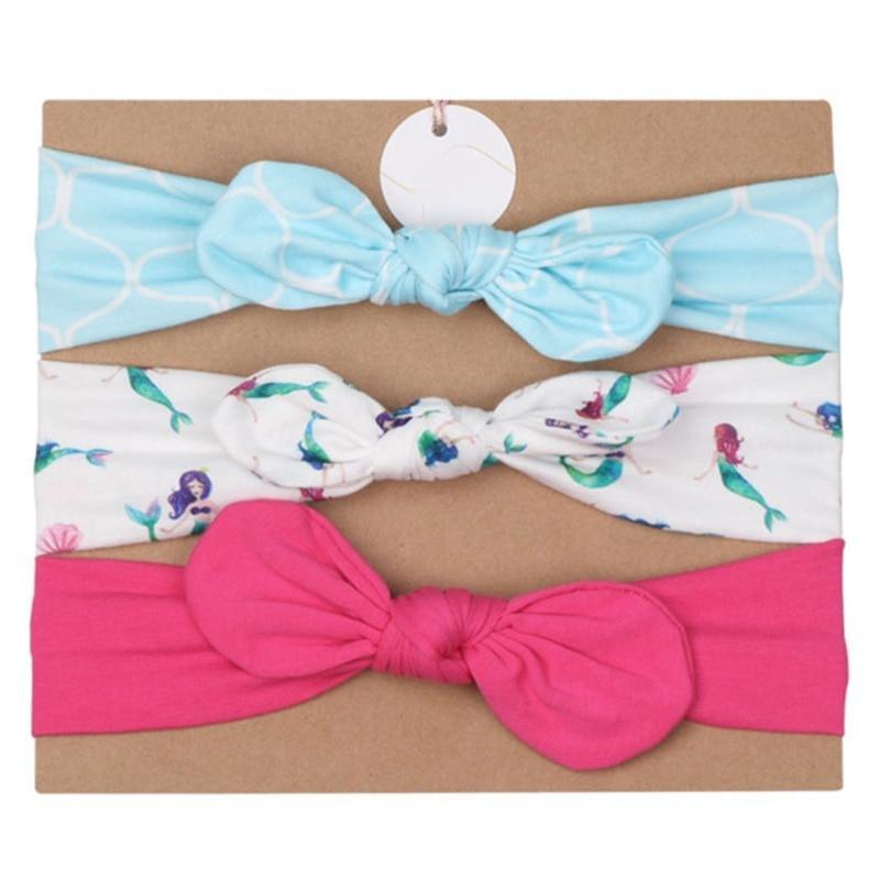 Modern Mother & Daughter Rabbit Ears Bow Hair Bands Cloth Headband Bowknot Headwear Bow