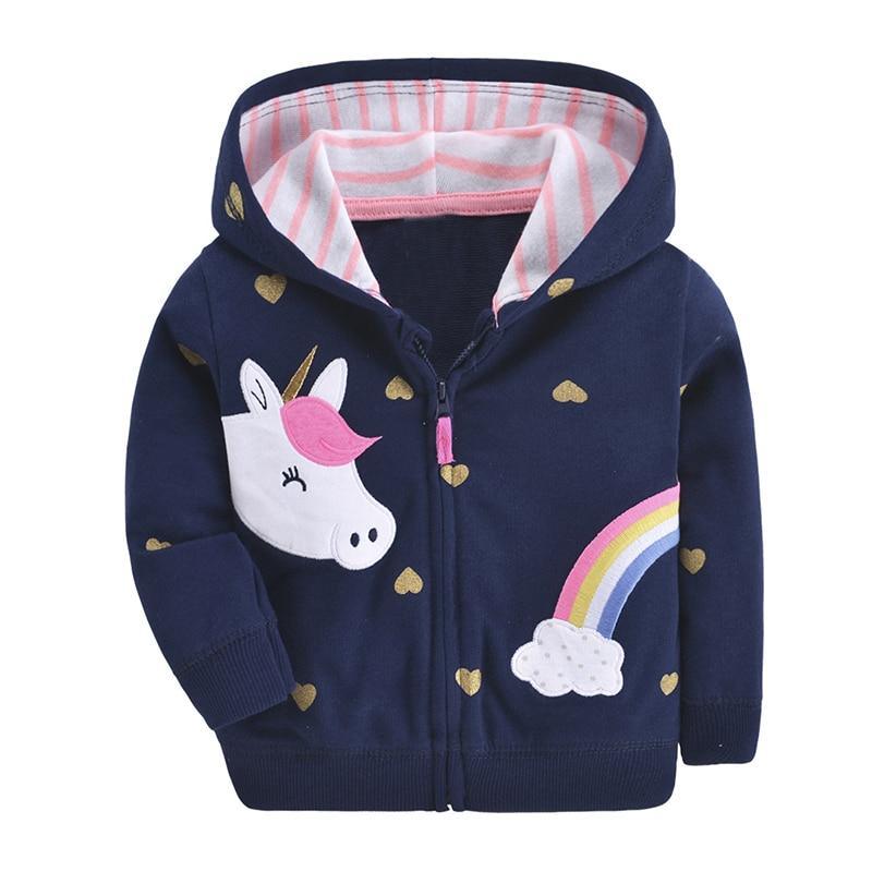 Newborn Baby Girls Clothes Autumn Winter Floral Outerwear Hooded Jacket Coat for 0-3T IN Unicorn New Design