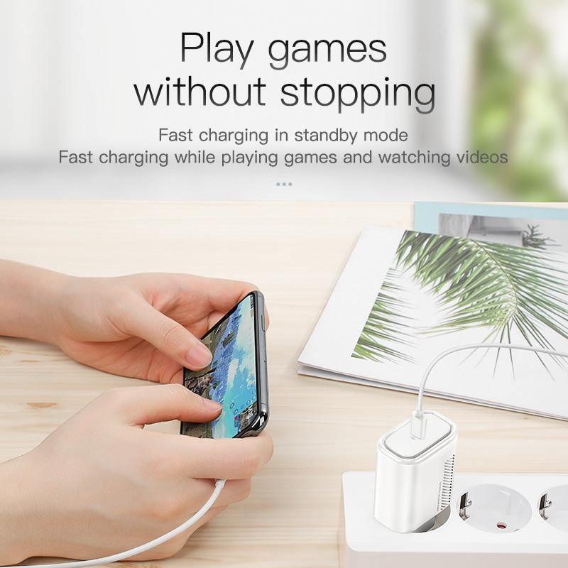 Small Black PD Charger USB 18W QC 4.0 USB Type C Fast Portable Wall Charger High Speed Charging