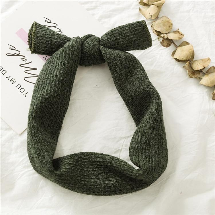 Luxury Modern Designer Baby Headband Girl Knitted Hair Accessories Toddler Knotted Turban Newborn Hair Bows Headwrap