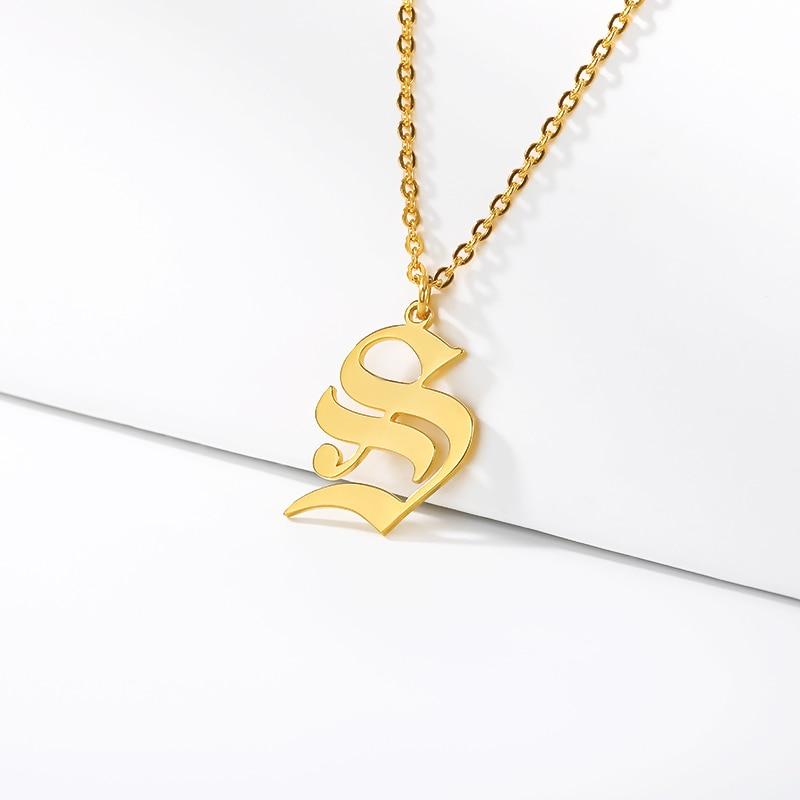 Women Gold Chain Letter Necklace Stainless Steel Perfect Gift For Girls Luxury Jewelry Style