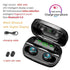 STEVVEX 3500mAh LED Bluetooth Wireless Earphones Headphones Earbuds TWS Touch Control Sport Headset Noise Cancel Earphone Headphone