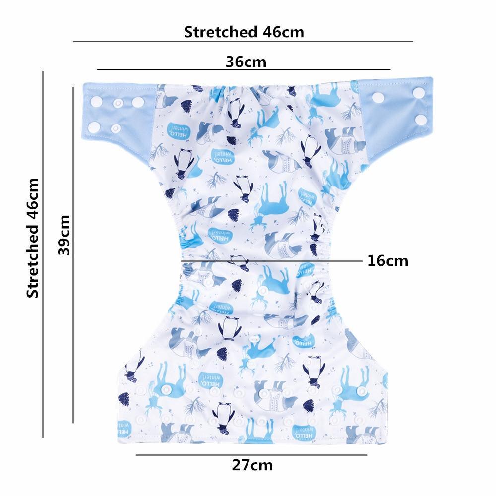 Reusable Waterproof Diaper Baby Bamboo Charcoal Diaper One Size Pocket Baby Nappies For Kids Set