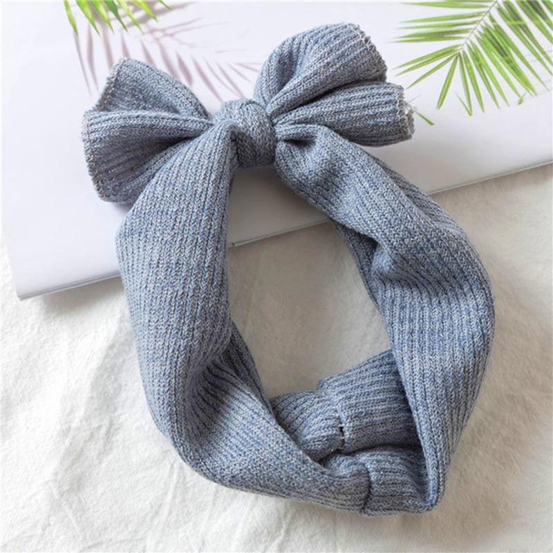 Luxury Modern Designer Baby Headband Girl Knitted Hair Accessories Toddler Knotted Turban Newborn Hair Bows Headwrap