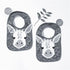 Luxury Cartoon Animal Cotton Printing Snap Button Bib Waterproof Saliva Towel Infant Cloths Feeding Apron For Kids