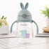 Rabbit Baby Feeding Cup with a Straw BPA Free Children Feeding Drinking Handle Water Bottles Training Cup For Milk For Kids and baby