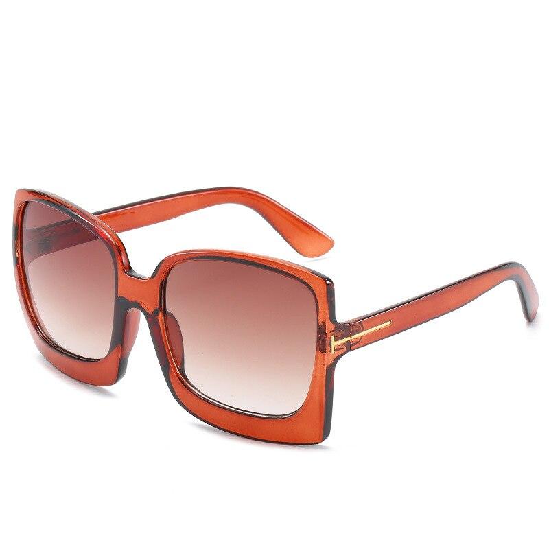 Fashion Oversized Women Square Big Frame Graduent Woman and Lady Sunglasses Brand Designer with  UV400 Protection gafas de sol mujer