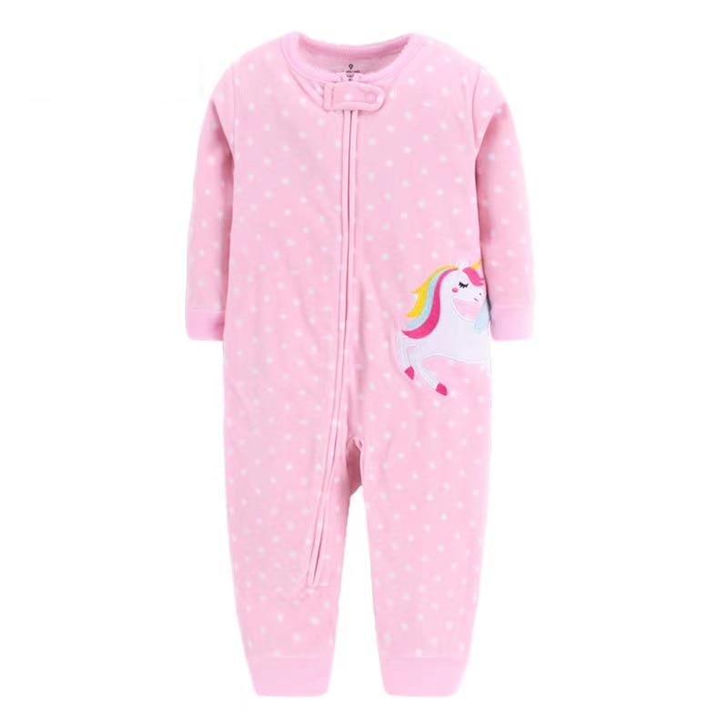 Modern Baby Girl And Boys Pajamas Clothes fleece One Pieces Jumpsuits Romper For Kids 9 - 24M