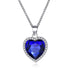 New Arrival Titanic Heart Of Ocean Blue Heart Love Forever Pendant Necklace For Women In Fashion Jewelry Gift Design