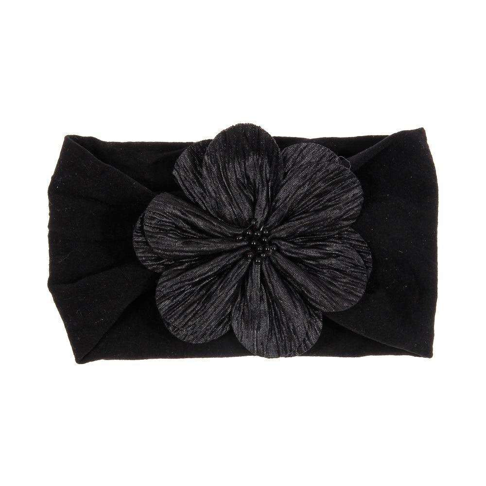 Cute 1PCS Baby Girls Lotus Flower Nylon Headband Knot Elastic Newborn Toddler Headwraps Kids Hair Accessories Gifts