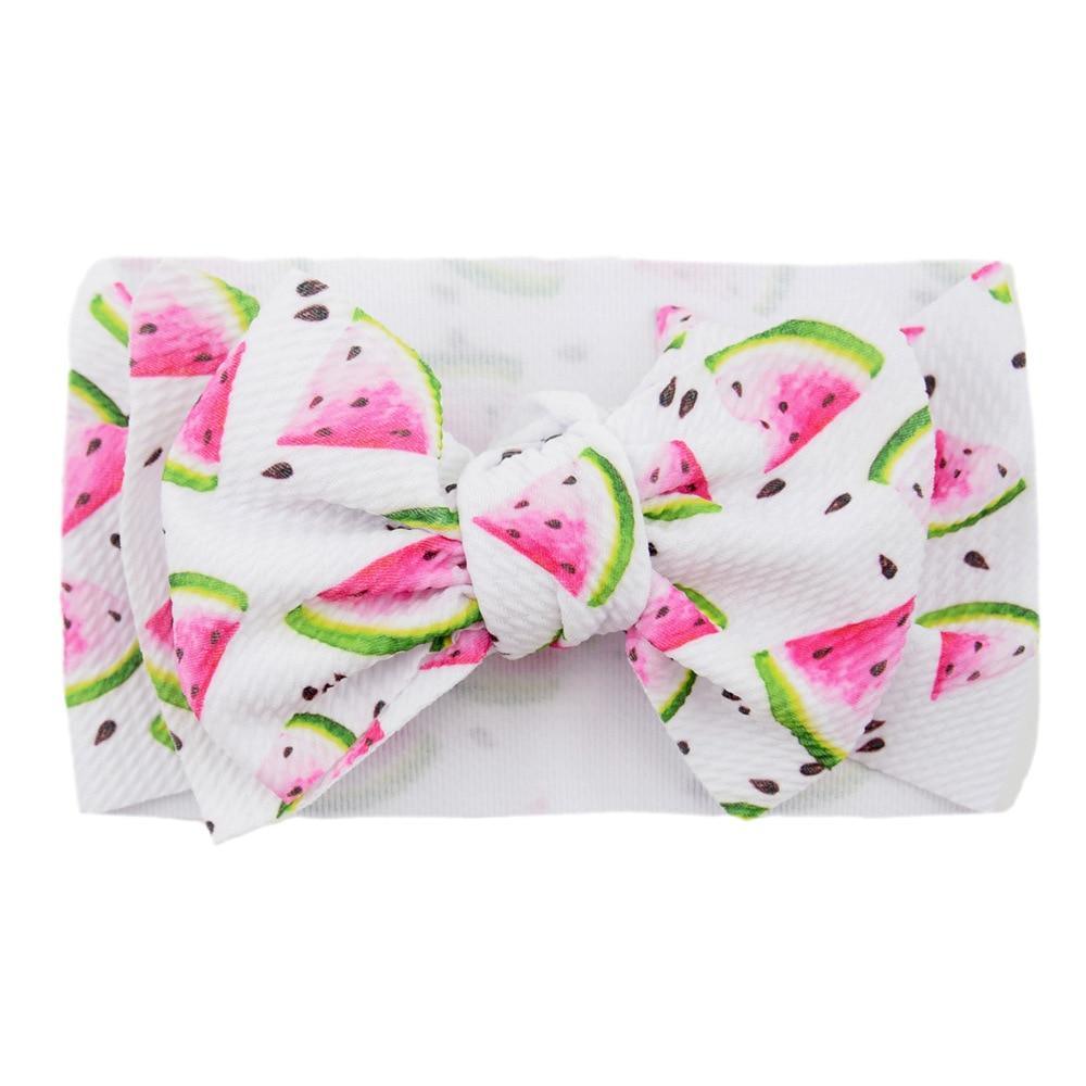 Luxury Mdoern Big Baby Kids Bows Headband Girls Floral Headwrap Elastic Hair Accessories Toddler Knotted for Girls