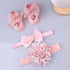 Flower Baby Girl Headband Socks Set Shoes With  Crown Bows Newborn Headbands For Girls Turban Baby Hair Accessories