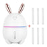 300ML Mini Air Humidifier Cute Rabbit USB Aroma Essential Oil Diffuser Colorful Night Light Car Office  Mist Maker