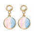 New Luxury Elegant Geometric Shell Dangle Earrings For Women In Round Small Drop Design