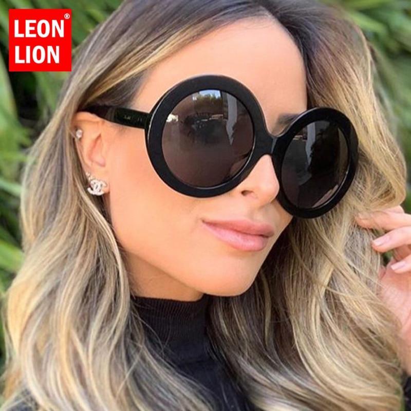 Luxury Round Oversized Big Frame Oval Vintage Elegant Woman Sunglasses  Oculos De Sol Gafas