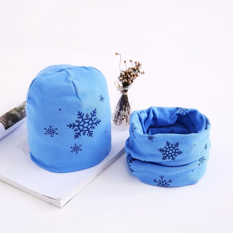 Star Print Cotton Hat And Scarf  Baby Beanie Kids Caps Children's Accessories In Modern New Design For Boys and Girls