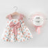 Modern Baby Newborn Toddler Girls Summer Tutu Dress With Printing Princess Dresses Sundress And Hat