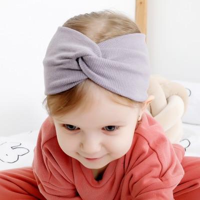 New Autumn Winter Baby Hat Soft Elastic Cotton Newborn Baby Girl Hat Kids Cap Bow In Modern Turban Design