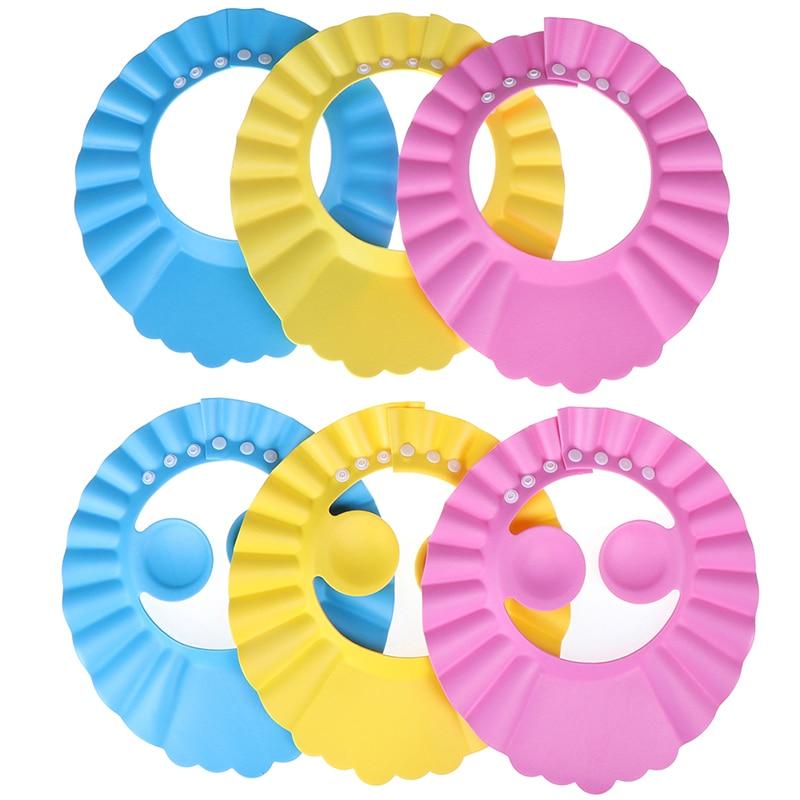 Shampoo Cap Sheild Durable Baby Bath Visor Hat Adjustable Baby Shower Protect Eye Water-proof For Kids