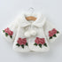 Princess Baby Girls Winter Thick Bownot Cloak Coat Flower for Children In Modern New Design With Flowers