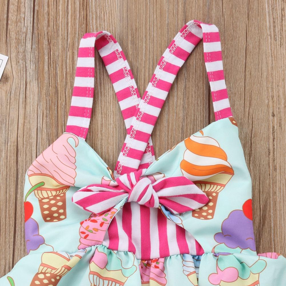 Luxury Modern New Popular Ice cream Toddler Baby Girls Party Halter Backless Tutu Dress Sundress Summer For Girls Dress In Luxury Ice Cream Design