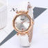 Women Watch Rhinestone Fashion Exquisite Women Leather Casual Watch Luxury Analog Quartz Crystal Wristwatch Bracelet Watch For Women and Girls