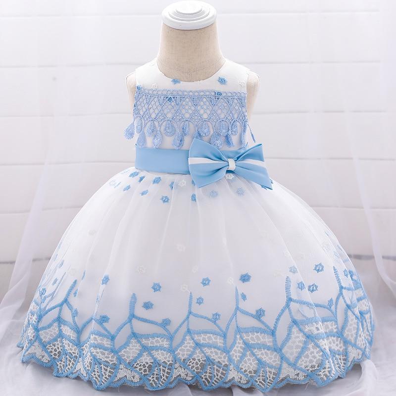 Leaf Embroidered Princess  Children Elegant Dress For Girls  Baby Wedding Dresses Unique Design